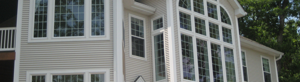 exterior windows of a modern home